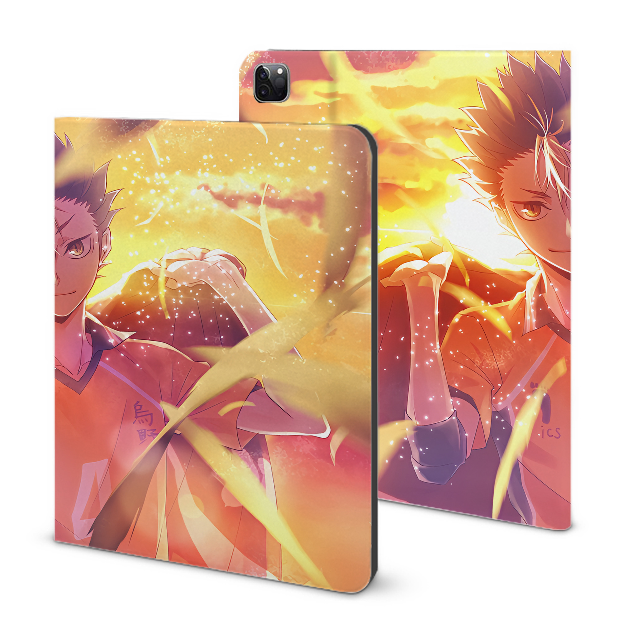 （画像用） ハイキュー!! Haikyu!! IPad ケース ブック型 PUレザー TPU 耐衝撃 軽量 薄型 ペン収納なし 全面保護 IPad 各モデル対応